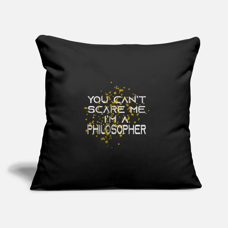 Philosophe effrayé Housse de coussin décorative 45 x 45 cm