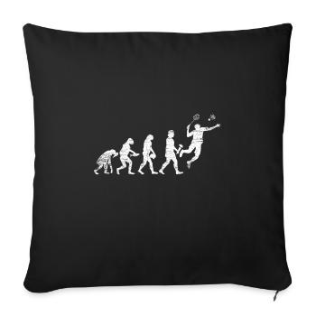 Evolution Badminton - Sofakissenbezug 45 x 45 cm - Schwarz - Vorne