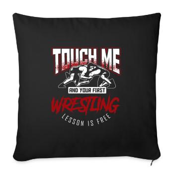 lutte - Housse de coussin décorative 45 x 45 cm - noir - Devant