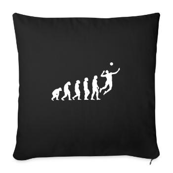 Volleyball Evolution - Sofa pillowcase 17,3'' x 17,3'' (45 x 45 cm) - black - Front