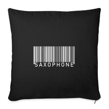 Saxophon - Sofakissenbezug 45 x 45 cm - Schwarz - Vorne