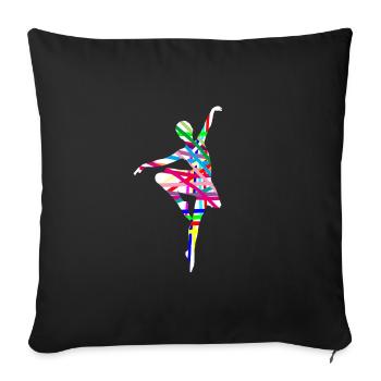 Danseur de ballet - Housse de coussin décorative 45 x 45 cm - noir - Devant
