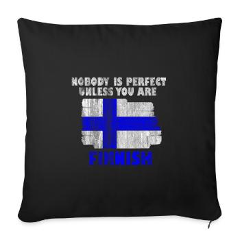 Finland - Sofa pillowcase 17,3'' x 17,3'' (45 x 45 cm) - black - Front