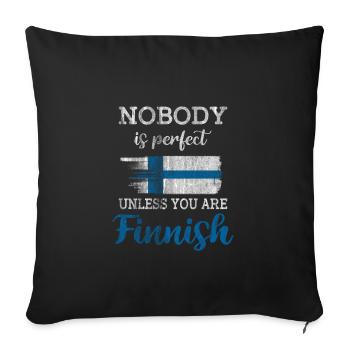 Finland Finnish - Sofa pillowcase 17,3'' x 17,3'' (45 x 45 cm) - black - Front