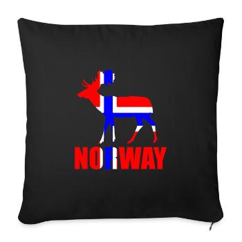 Norwegen - Sofakissenbezug 45 x 45 cm - Schwarz - Vorne