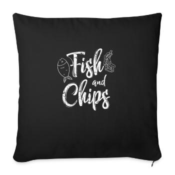 Great Britain culture - Sofa pillowcase 17,3'' x 17,3'' (45 x 45 cm) - black - Front