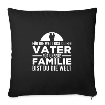 Father's Day Papa Day Herrentag Pap Sayings funny cool - Sofa pillowcase 17,3'' x 17,3'' (45 x 45 cm) - black - Front
