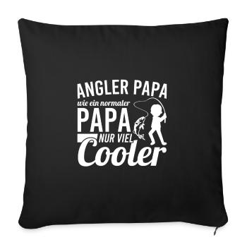 Pêche pêche pêche à la carpe dictons drôle cool - Housse de coussin décorative 45 x 45 cm - noir - Devant
