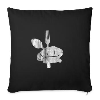 Cooking Chef's Hat - Sofa pillowcase 17,3'' x 17,3'' (45 x 45 cm) - black - Front