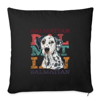 dalmatien - Housse de coussin décorative 45 x 45 cm - noir - Devant