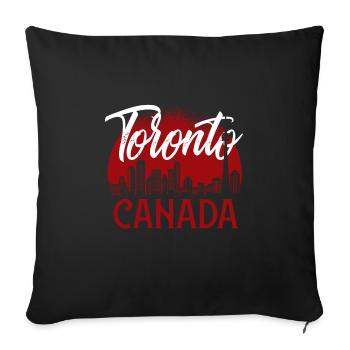 Canada Toronto - Sofa pillowcase 17,3'' x 17,3'' (45 x 45 cm) - black - Front