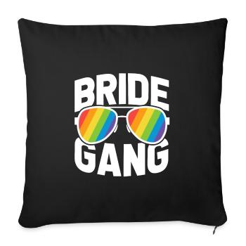 Braut Homo Ehe - Sofakissenbezug 45 x 45 cm - Schwarz - Vorne