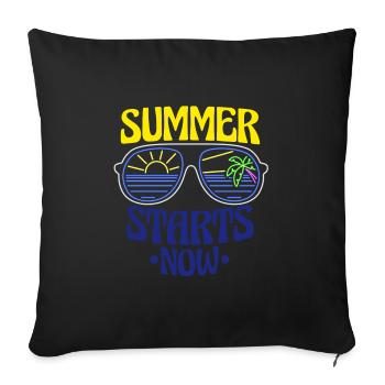 Summer summer vacation - Sofa pillowcase 17,3'' x 17,3'' (45 x 45 cm) - black - Front
