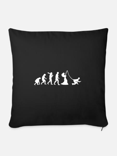 Bräutigam Evolution - Sofakissenbezug 45 x 45 cm - Schwarz