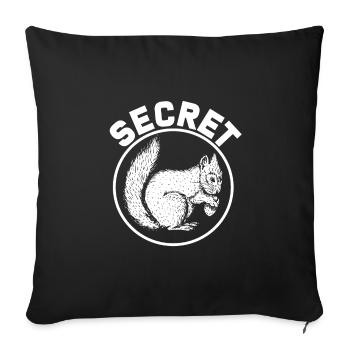 Noix d'écureuil - Housse de coussin décorative 45 x 45 cm - noir - Devant