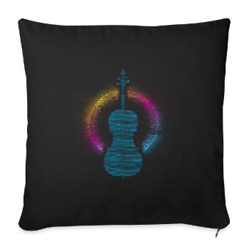 Cello - Sofakissenbezug 45 x 45 cm - Schwarz - Vorne