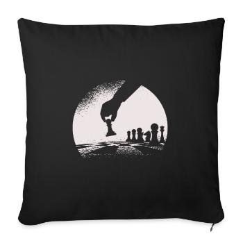 Échiquier - Housse de coussin décorative 45 x 45 cm - noir - Devant