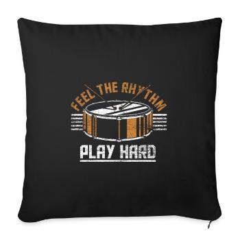 batterie - Housse de coussin décorative 45 x 45 cm - noir - Devant