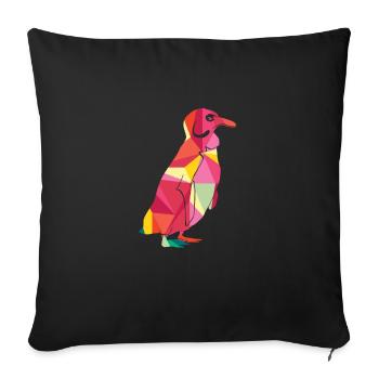 Penguin Cute animal - Sofa pillowcase 17,3'' x 17,3'' (45 x 45 cm) - black - Front