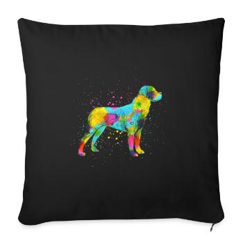 rottweiler - Housse de coussin décorative 45 x 45 cm - noir - Devant