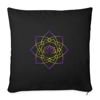 meditation - Sofa pillowcase 17,3'' x 17,3'' (45 x 45 cm) - black - Front
