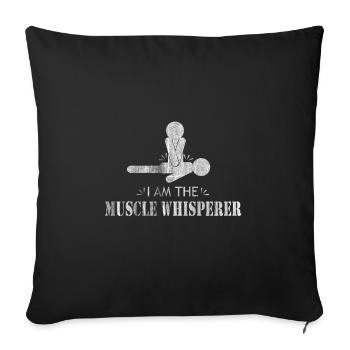 Physiotherapie Muskel Flüsterer - Sofakissenbezug 45 x 45 cm - Schwarz - Vorne