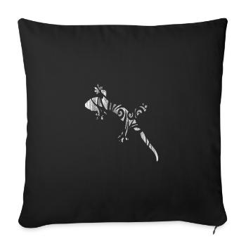 gecko - Housse de coussin décorative 45 x 45 cm - noir - Devant