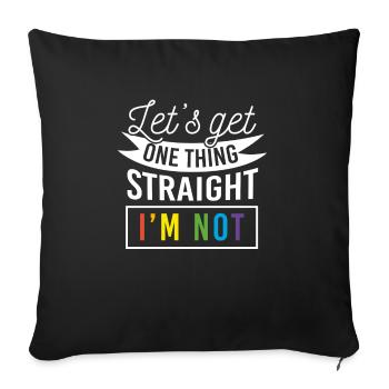 LGBT Lesbian Trans Gay Schwu Sayings funny cool - Sofa pillowcase 17,3'' x 17,3'' (45 x 45 cm) - black - Front