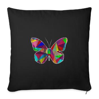 papillon - Housse de coussin décorative 45 x 45 cm - noir - Devant