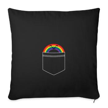 lgbt - Sofakissenbezug 45 x 45 cm - Schwarz - Vorne