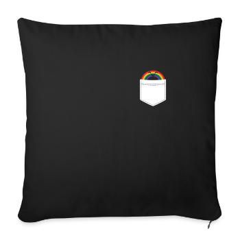 lgbt - Sofakissenbezug 45 x 45 cm - Schwarz - Vorne