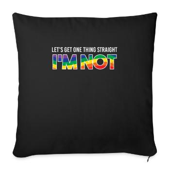 lgbt - Sofakissenbezug 45 x 45 cm - Schwarz - Vorne