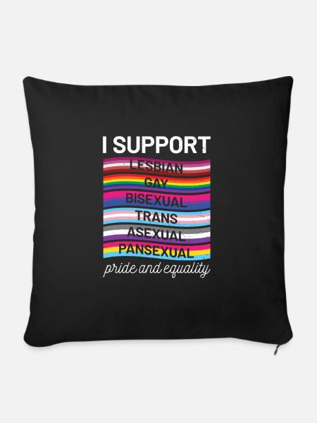 lgbt - Sofakissenbezug 45 x 45 cm - Schwarz
