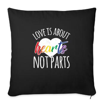 lgBT - Sofakissenbezug 45 x 45 cm - Schwarz - Vorne