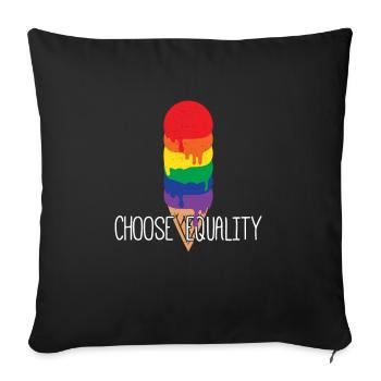 lgBT - Sofakissenbezug 45 x 45 cm - Schwarz - Vorne