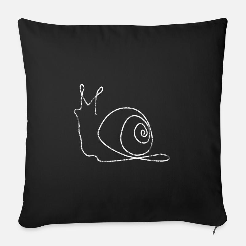 Schnecke - Sofakissenbezug 45 x 45 cm - Schwarz