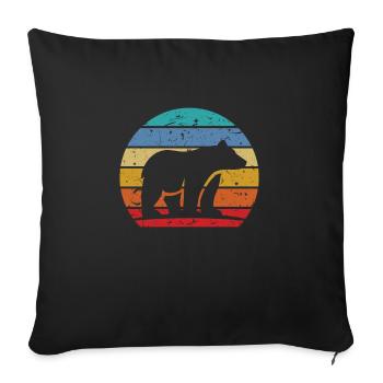 porter - Housse de coussin décorative 45 x 45 cm - noir - Devant