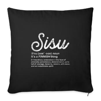 Finland Sisu - Sofa pillowcase 17,3'' x 17,3'' (45 x 45 cm) - black - Front