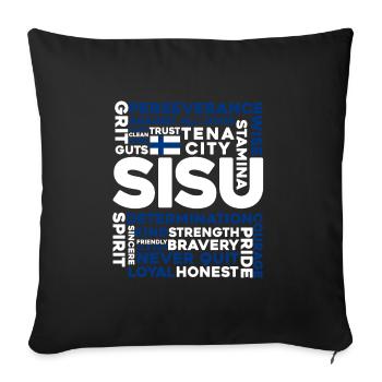 Finland - Sofa pillowcase 17,3'' x 17,3'' (45 x 45 cm) - black - Front