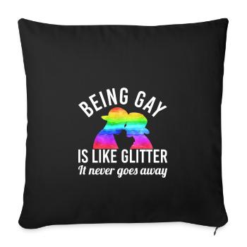 lgBT - Sofakissenbezug 45 x 45 cm - Schwarz - Vorne
