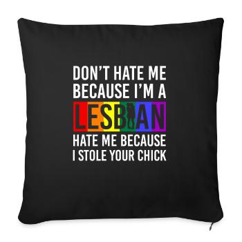 lgBT - Sofakissenbezug 45 x 45 cm - Schwarz - Vorne