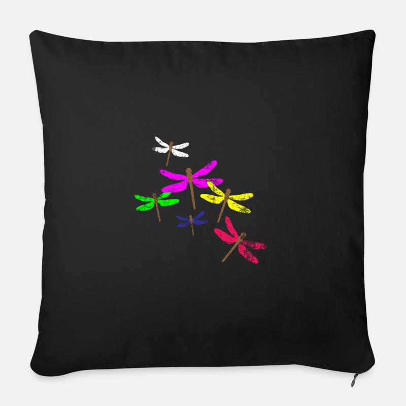 Libelle - Sofakissenbezug 45 x 45 cm - Schwarz