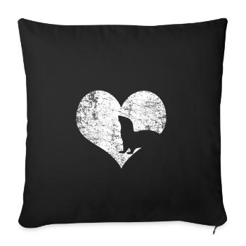Ferret animal lovers - Sofa pillowcase 17,3'' x 17,3'' (45 x 45 cm) - black - Front