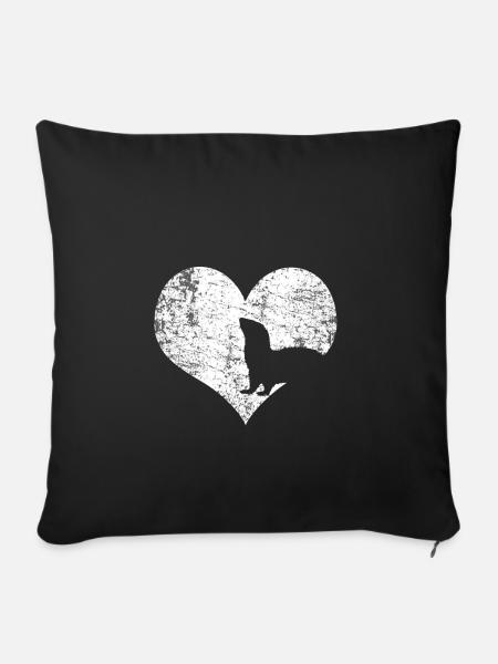 Frettchen Tierliebhaber - Sofakissenbezug 45 x 45 cm - Schwarz
