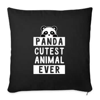 panda - Sofa pillowcase 17,3'' x 17,3'' (45 x 45 cm) - black - Front