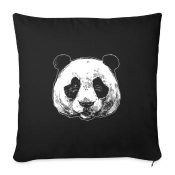 Panda bear - Sofa pillowcase 17,3'' x 17,3'' (45 x 45 cm) - black - Front