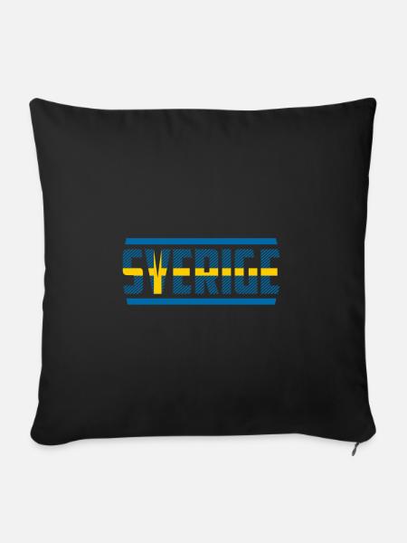 Schweden - Sofakissenbezug 45 x 45 cm - Schwarz