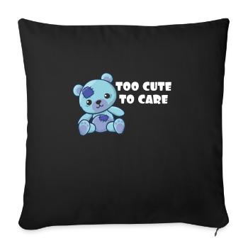 Adorable cadeau mignonne cadeau Je suis trop mignonne pour m'occuper de Sassy - Housse de coussin décorative 45 x 45 cm - noir - Devant