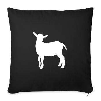 goat - Sofa pillowcase 17,3'' x 17,3'' (45 x 45 cm) - black - Front