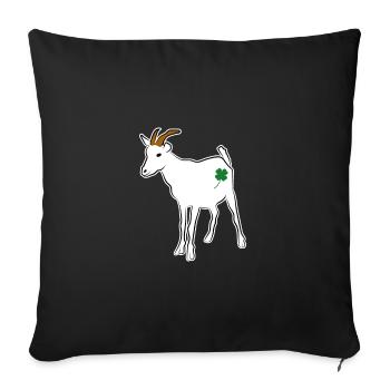 Goat luck - Sofa pillowcase 17,3'' x 17,3'' (45 x 45 cm) - black - Front